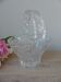 Vintage 1970s crystal basket – oval bowl with handle