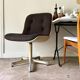 Strafor armchair in beige plastic and brown herringbone wool 1960s'