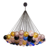 Scenographic Multicolor “Ballotton” Balls Murano Glass Chandelier
