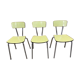 Lot de 3 chaises de cuisne en formica jaune