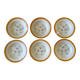 6 antique deep plates in pexonne faience (lorraine)