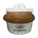 Matchbox in vintage faience