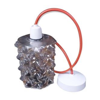 Lumières de pendentif de milieu de siècle - 1960 - Verre pressé tchèque