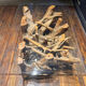 Design coffee table in driftwood and glass – Unique and natural piece