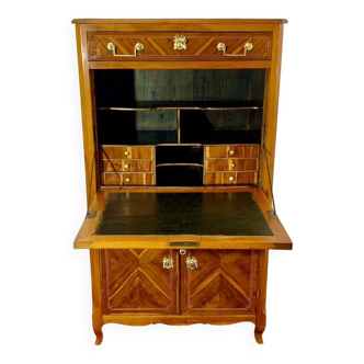 Secretary Louis XVI Style late 18th, early 19th century in precious wood marquetry, Rosewood
