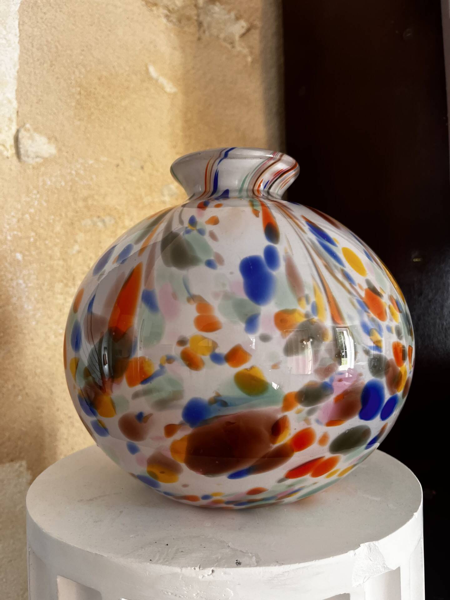 Blown glass vase