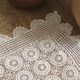 Vintage beige crochet bedspread