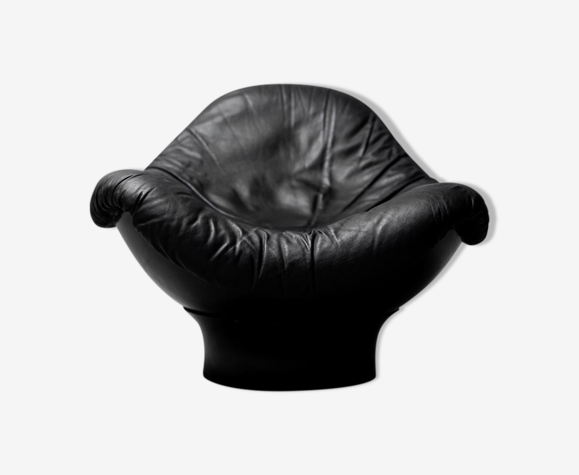 Leather armchair rodica mario brunu comfort 1968 vintage