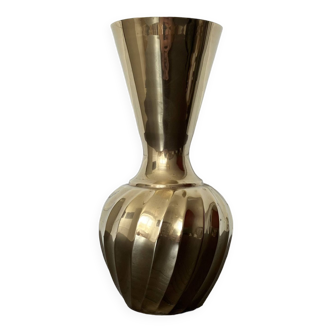 Indian brass swirl vase