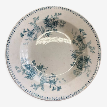 Blue flower plate Sarraguemines
