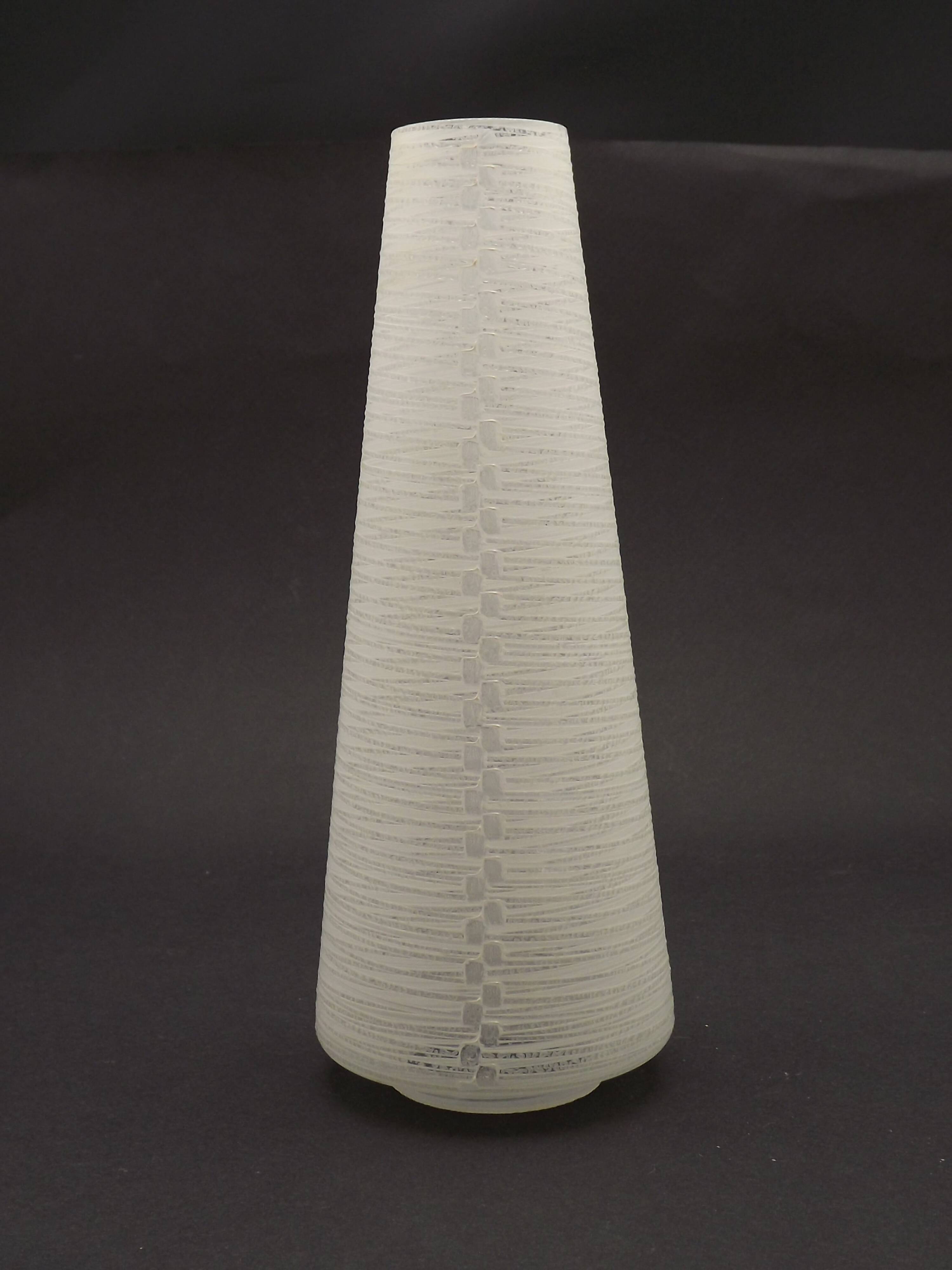 French vintage retro white opaque patterned glass replacement shade