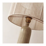 Lampe Grès et corde coton