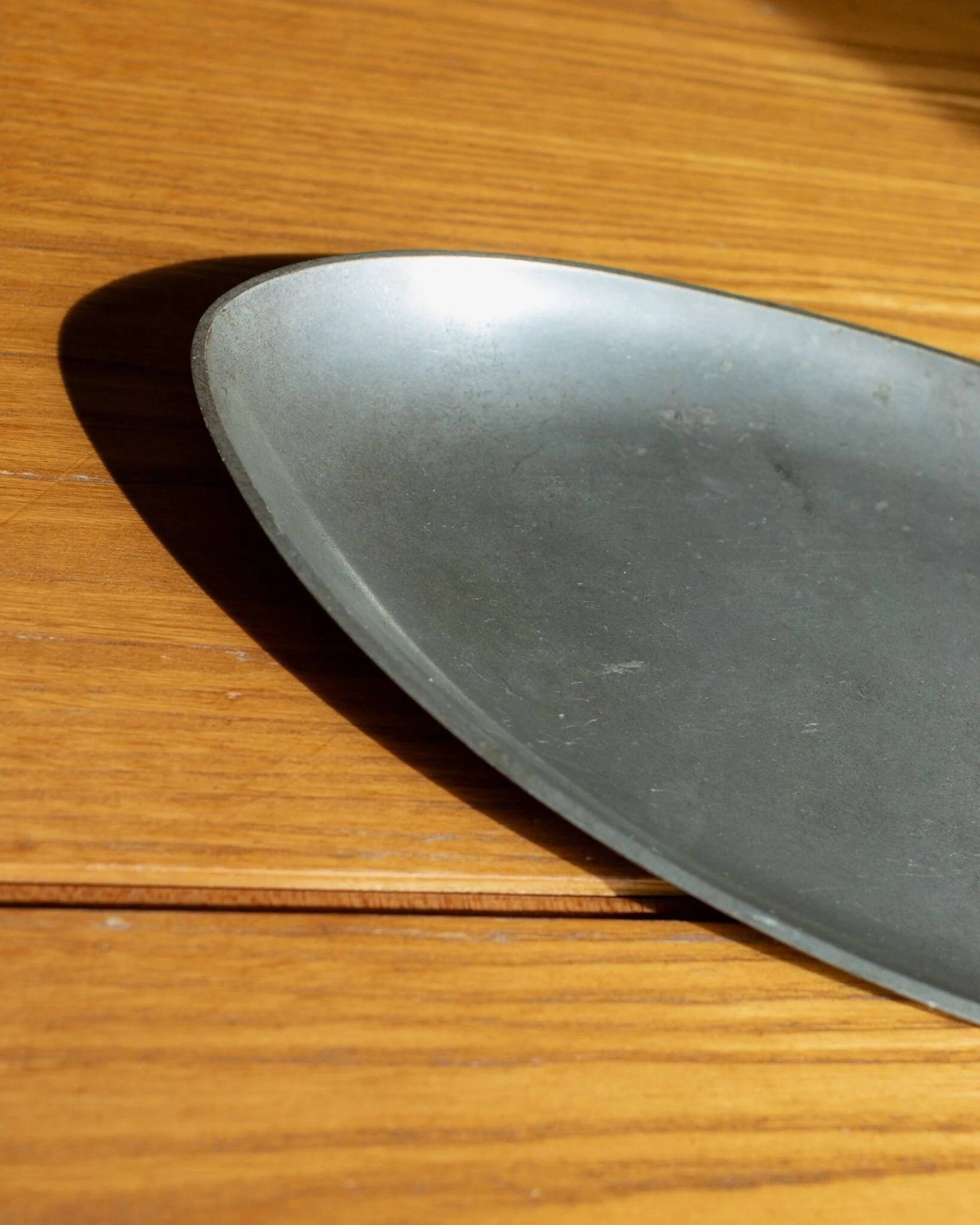 Vintage oval tin platter by Just Andersen - table decoration - Art Deco Denmark - 1930s