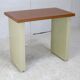 Minimalist desk, lacquered steel, formica top. France, circa 1970