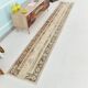 2x11 Dark Green & Beige Turkish Runner Rug, 55x338Cm