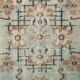 3x9 Light Green Persian Vintage Runner Rug, 81x282Cm