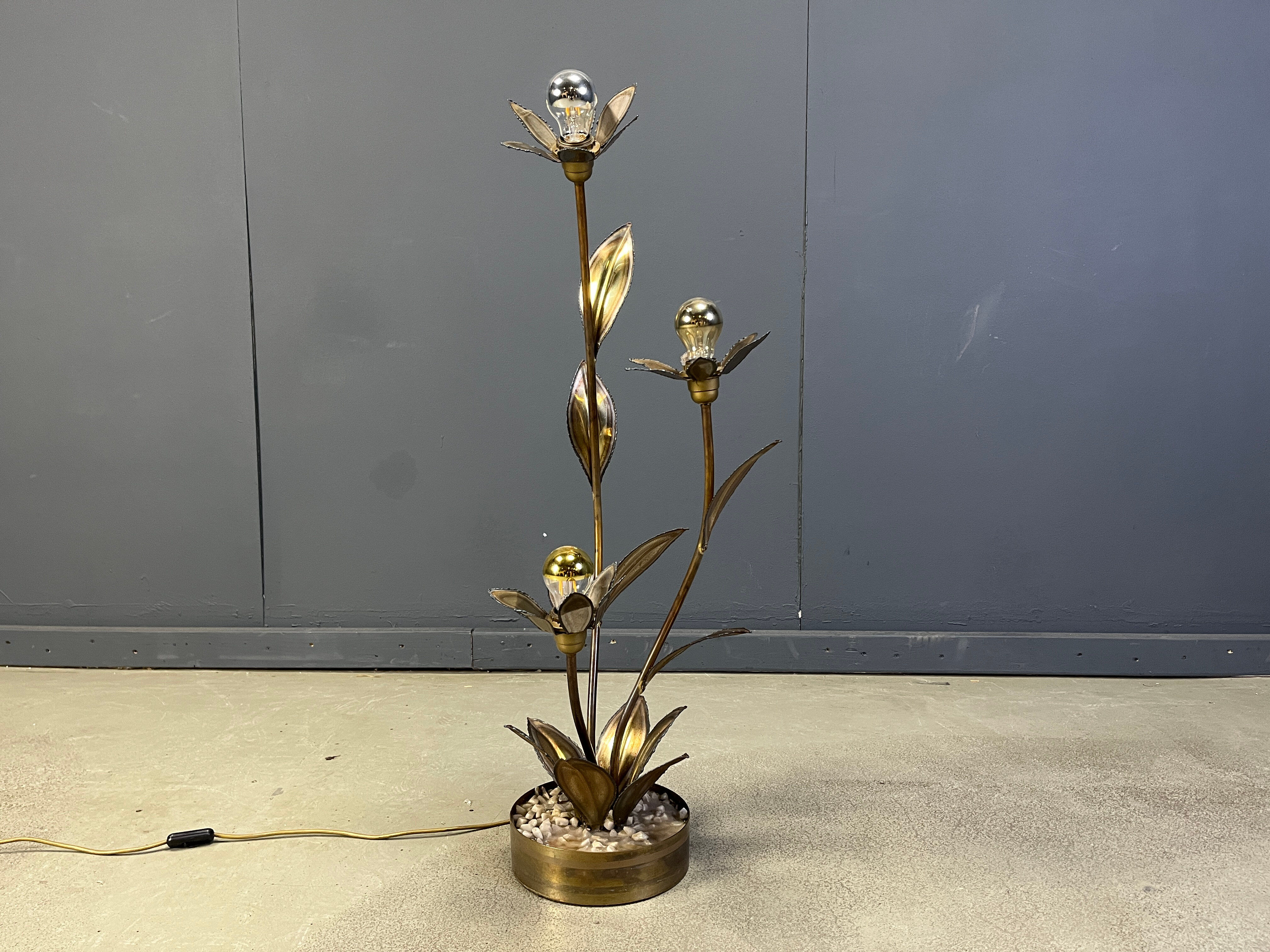 Maison Jansen lotus floor lamp, 1970s