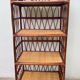 Vintage bamboo and rattan shelf