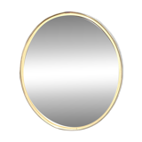 Vintage oval mirror with brass border - EDIL