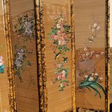 Bamboo screen 6 painted panels