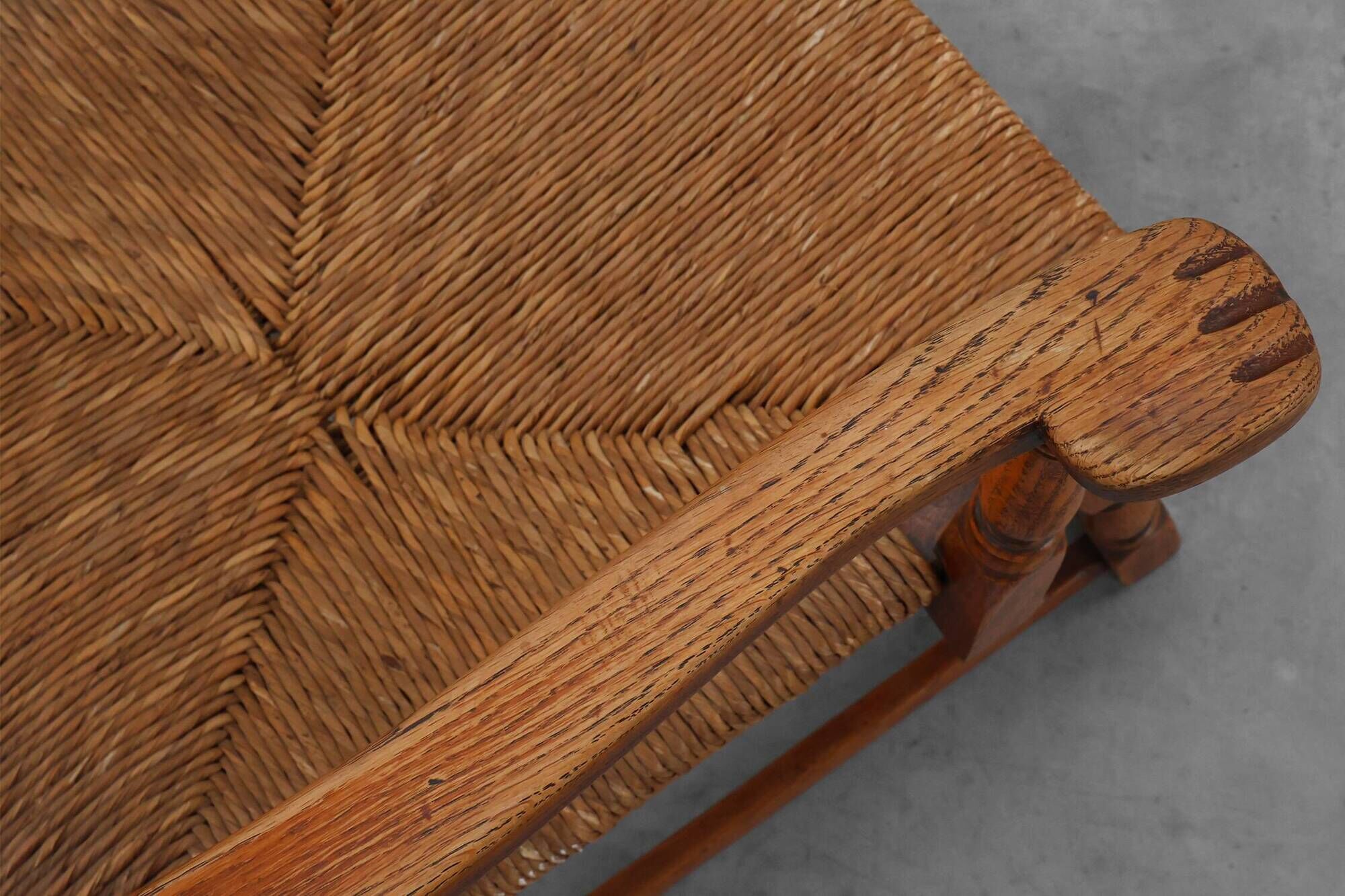 Leather and oak Armchair by Theo Ruth for Artifort, The Netherlands 1940s