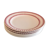Six flat plates decor Ancenis by KG Luneville 50/60