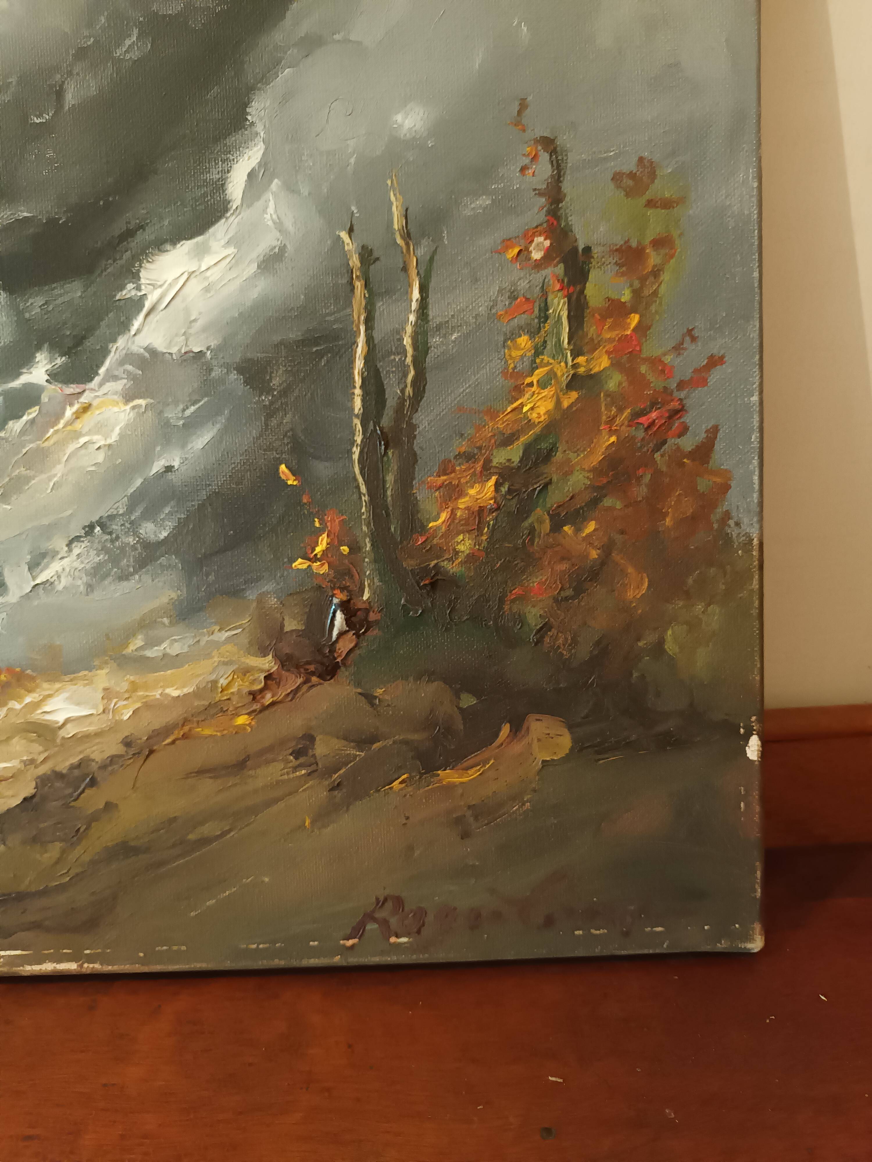 Landscape canvas painting