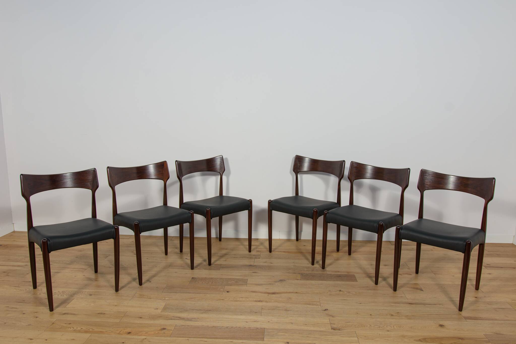 Mid Century Rosewood Dining Chairs from Bernhard Pedersen & Son, 1960s, Set of 6