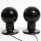 Pair of large 1980s Italian table lamps made of colorful multi-layer Murano