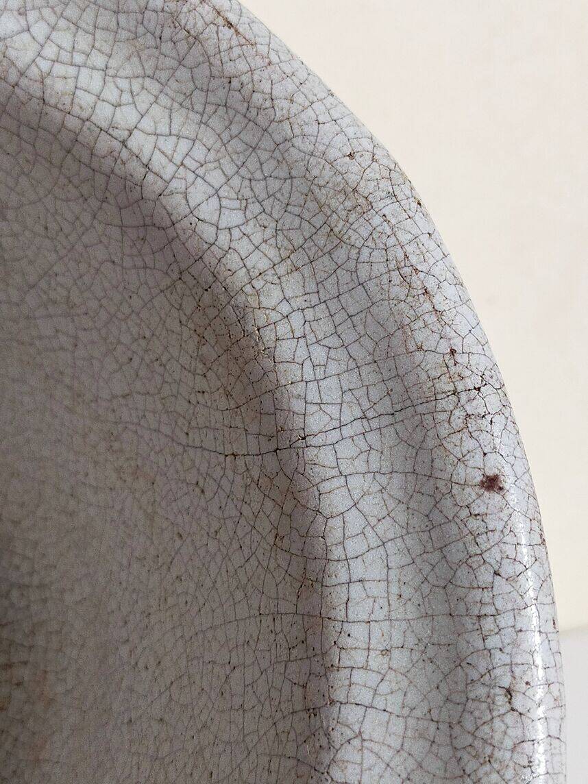 19th century enamelled earthenware salad bowl