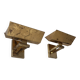 Pair of vintage adjustable wall lights, solid brass, Italy 1970