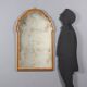 Antique walnut mirror with mercury glass, Italy, 19th century