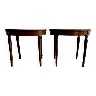 Pair of Vintage Oval Side Tables