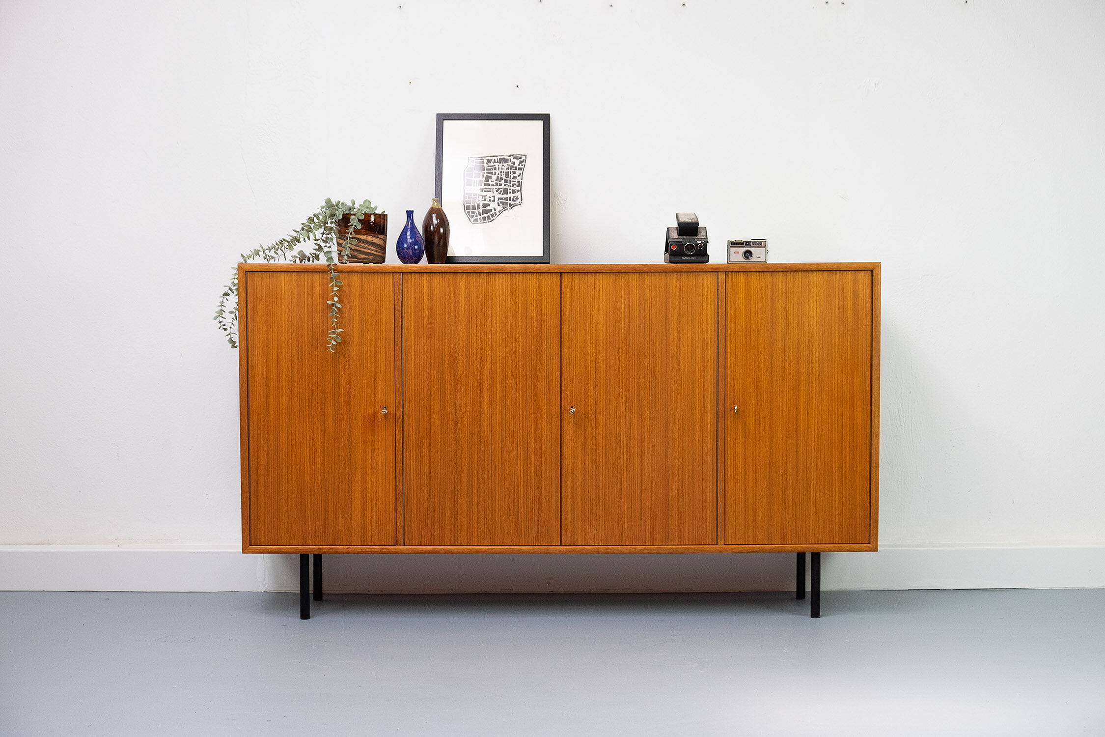 Vintage Teak Highboard by WK Möbel, 1960s