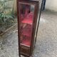 19th/20th century mahogany display cabinet, marble top and glass sides.