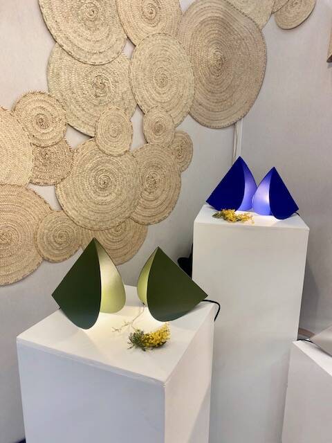 PIO table lamp (L) Mediterranean blue