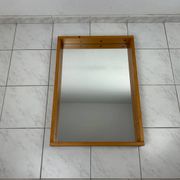 Miroir scandinave vintage en bois de pin