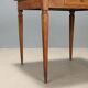 Antique neoclassical walnut coffee table with maple inlays, 18th century.