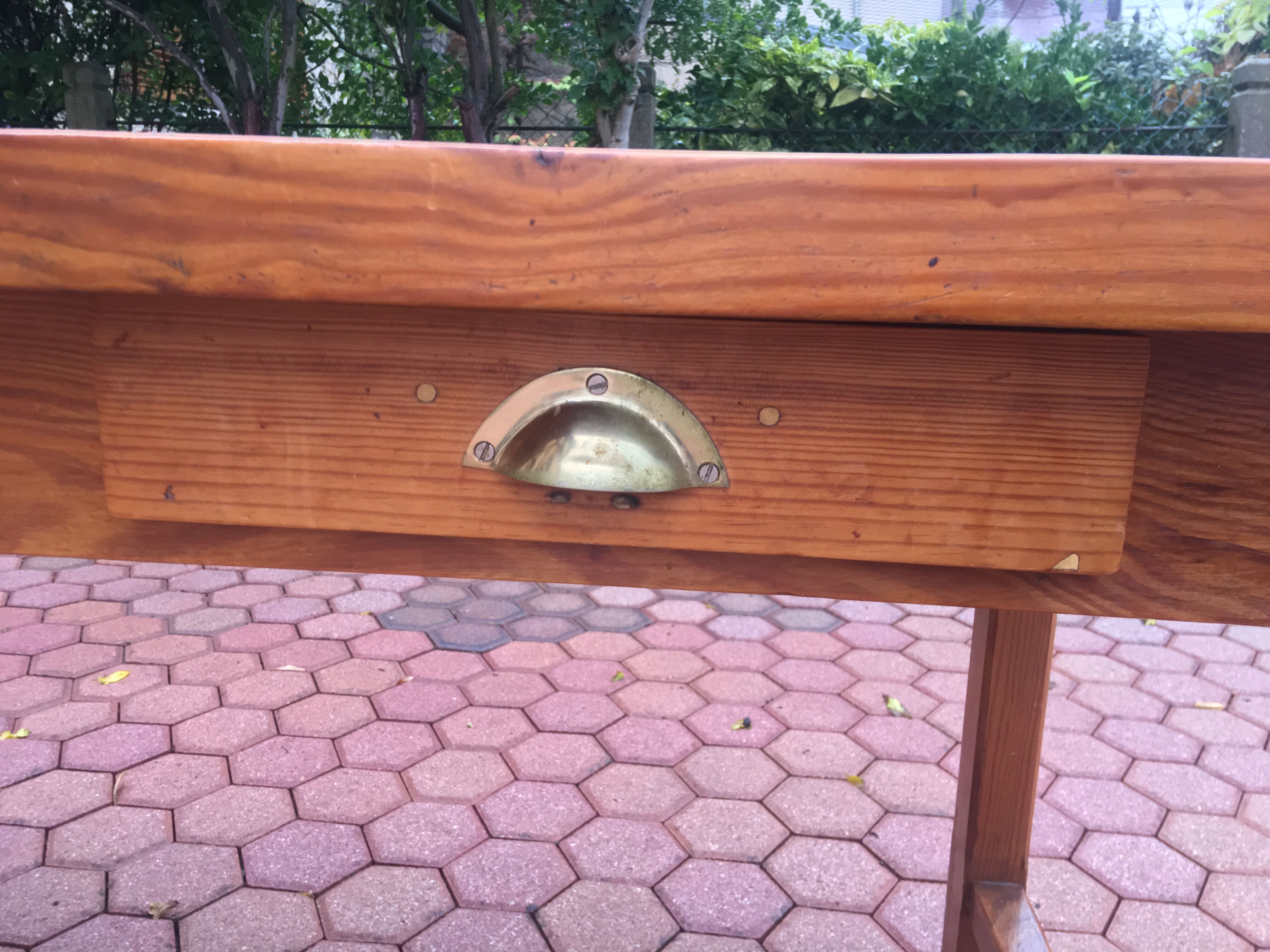 Oak farm table - 50s