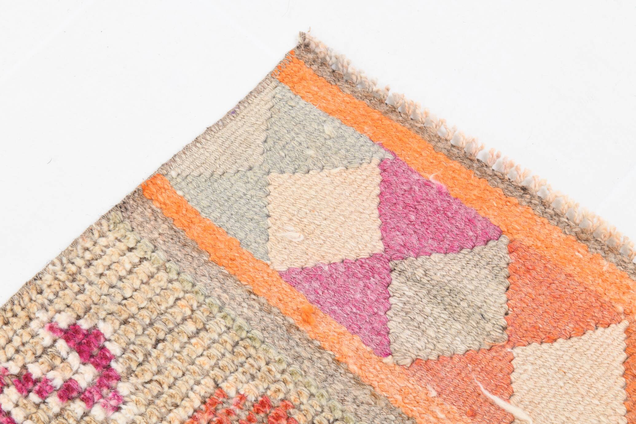 Tapis de couloir vintage ethnique orange 3x11, 92x339 cm
