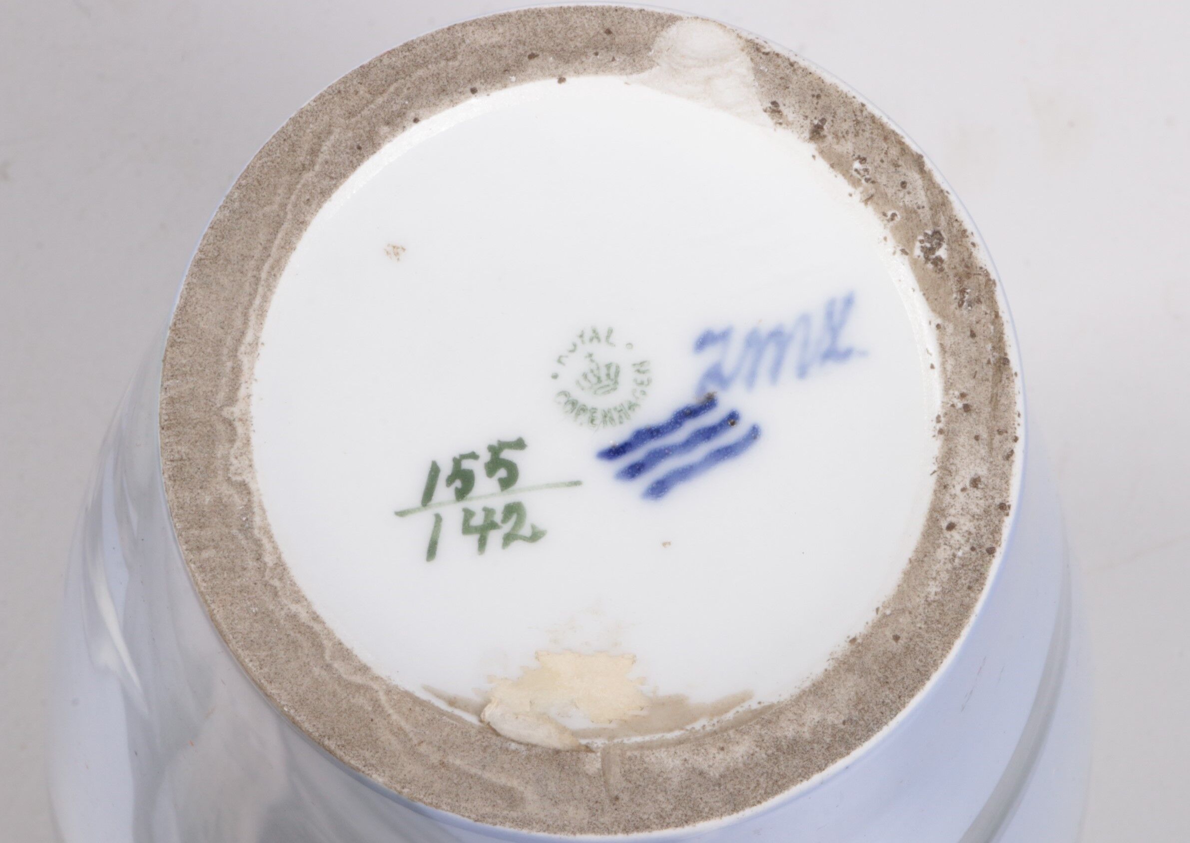 Royal Copenhagen Porcelain Vase painted with the trumpet flower.