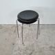 Set of two black "Dot" stools by Arne Jacobsen for Fritz Hansen
