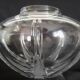 Cut crystal round vase in Art Deco style