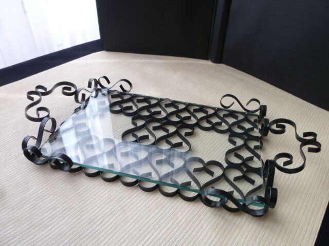 Wrought iron serving tray