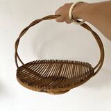 Vintage rattan basket