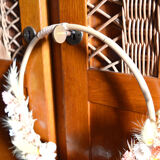 Wood and rattan wardrobe