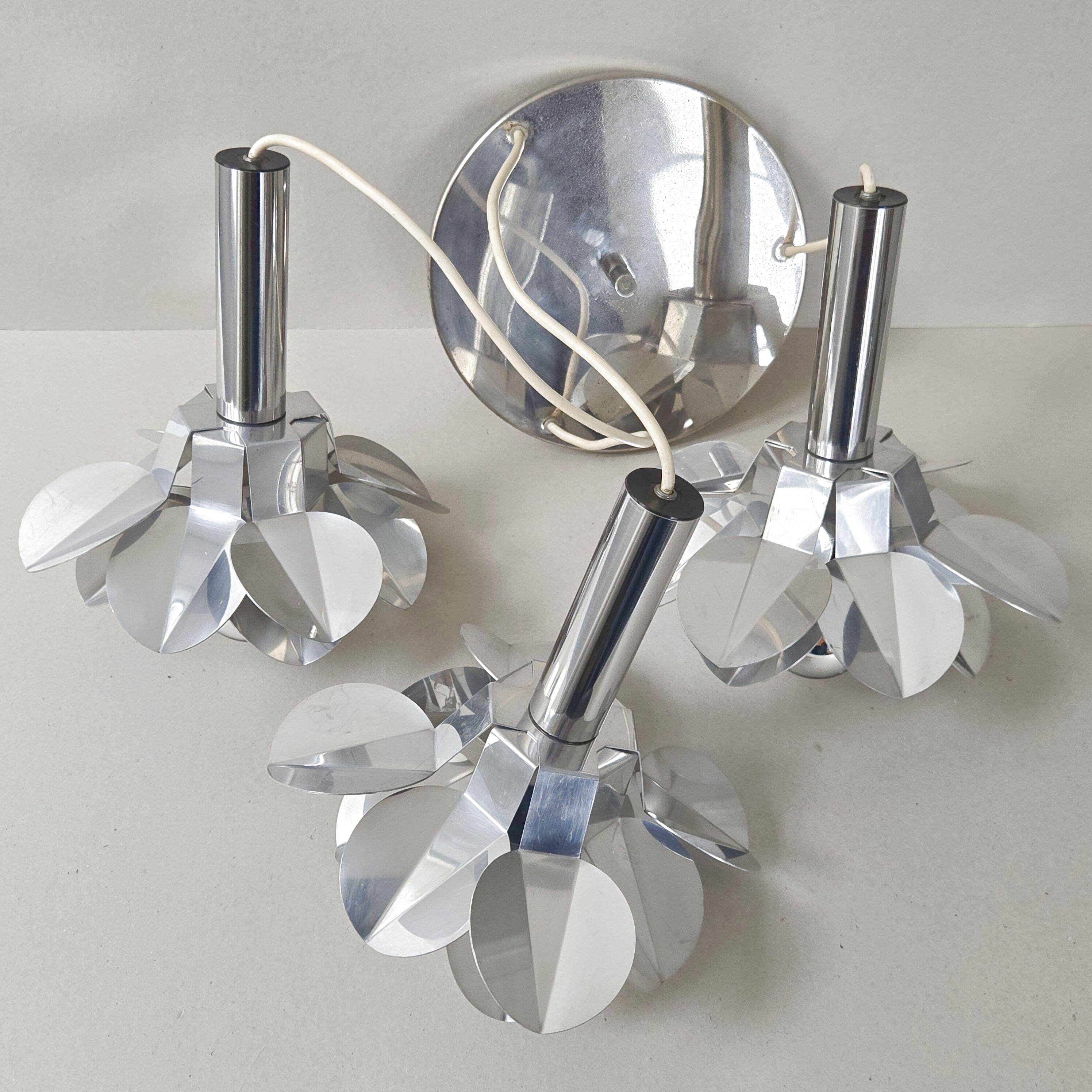 Vintage 1970 waterfall pendant light