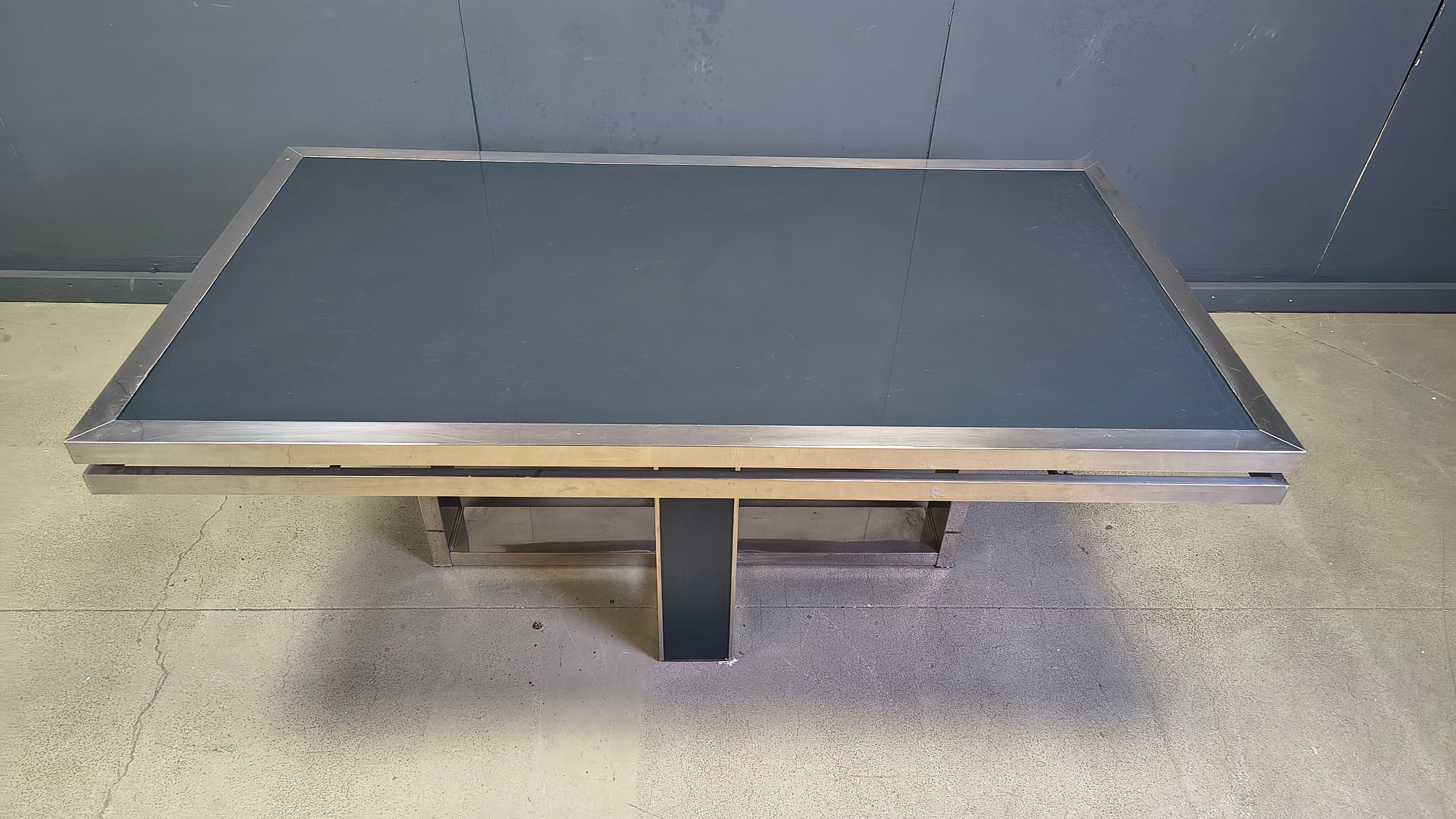 Vintage Italian chrome dining table, 1970s