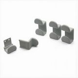 Set of Four White Vintage Gedy Hooks Italy 1970s