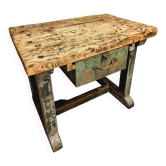 Antique workbench side table kitchen island 67 x 100 cm